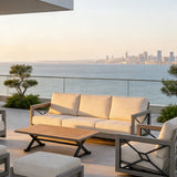 Marindo 6 Piece Patio Swivel Seating Set With Ottoman