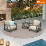 Marindo 3 Pieces Aluminum Patio Bistro Set with Sunbrella® Cushions