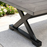 Marindo 5 Pieces Aluminum Patio Lounge Chair Set with End Table