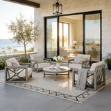 Marindo 4 Piece Lounge Chairs and Round Coffee Table