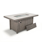 Marindo Luxury Aluminum Patio Conversation Set with Sunbrella® Fabric and Fire Pit Table