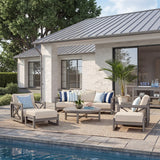 Marindo 6 Piece Outdoor Sofa Set With Swivel Chair and Ottoman