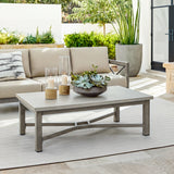 Marindo 5-Piece Backyard Lounge Seating Set with Composite Concrete Table