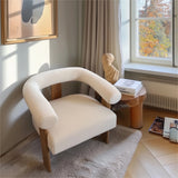 Maye Beige Boucle Upholstered Living Room Chair (1-Piece)