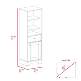 St. Clair Linen Cabinet, Two Interior Shelves, Two Open Shelves, Single Door