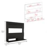 Tuhome Being Floating Entertainment Center with Superior Shelf, Lower Shelf, Wall Mounted TV Panel for Screens up to 55 Inches, Modern Space-Saving Media Organizer for Movies, Consoles and Living Room Essentials