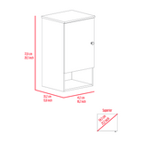 St. Angelo Medicine Cabinet with Single-Door Compartment, Two Interior Shelves, Lower Open Storage Shelf and Modern Wall-Mounted Design for Organized Bathroom Essentials, Daily Convenience and Space-Saving Home Functionality