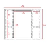 Tuhome Artemisa Medicine Cabinet with Integrated Mirror, Six Interior Storage Shelves, Secure Double-Door Design, Space-Saving Wall Cabinet for Organized Bathrooms and Daily Essentials.