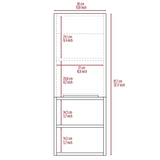 Mila Bathroom Cabinet with Single-Door Compartment, Two Interior Shelves, Dual External Open Shelves and Space-Saving Wall Design for Organized Storage, Daily Essentials Access and Modern Bathroom Convenience