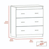 Classic Three Drawer Dresser, Superior Top, Handles