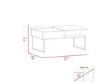 Tuhome Armin Lift-Top Coffee Table with One Shelf, Modern Design with Concealed Storage and Spacious Surface, Stylish and Practical Centerpiece for Living Room Organization and Décor