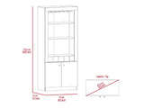 Montenegro Bar Cabinet, Double Door Cabinet, Five Cubbies