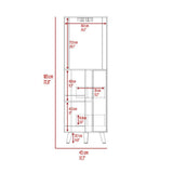 Tuhome Cincinatti Corner Bar Cabinet with Superior Top Shelf, Cup Rack, One Drawer, Two External Shelves and Four-Leg Freestanding Design for Home Bar Storage, Cocktail Organization and Space-Saving Display