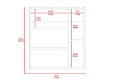 Tuhome Labelle Medicine Cabinet with Mirrored Single Door, Five Internal Shelves, Open Display Storage and Modern Wall-Mounted Design for Organized, Accessible and Stylish Bathroom Essentials Management