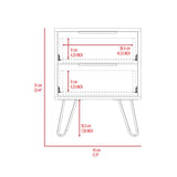 Augusta 2 Nightstand, Harpin Legs, Two Drawers
