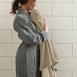 Melange Bamboo Cotton Bath Sheet 3 Piece Set - Sand