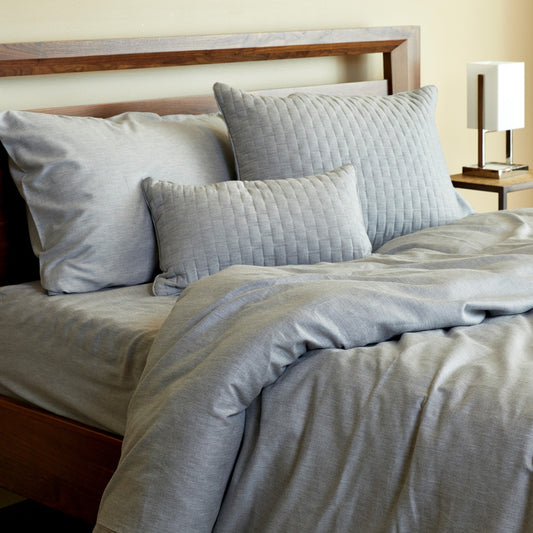 Melange Bamboo Standard Shams 2 Pack - Silver