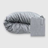Melange Bamboo Cotton Duvet Cover - Silver