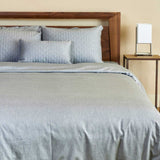 Melange Bamboo Cotton Duvet Cover - Silver