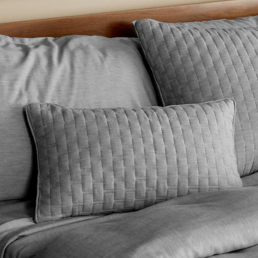 Melange Bamboo Decorative Throw Pillow - Silver
