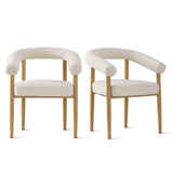 Melbourne Modern Boucle Upholstered Dining Chair (Set of 2)