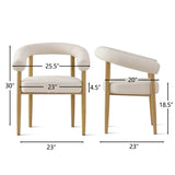 Melbourne Modern Boucle Upholstered Dining Chair (Set of 2)