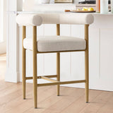 Melbourne 24" Boucle Counter Stool with Arms (Set of 3)