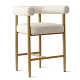 Melbourne 24" Boucle Counter Stool with Arms (Set of 3)