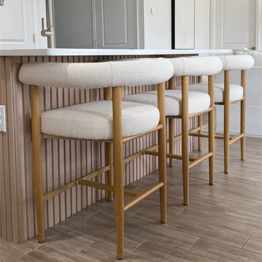 Melbourne 24" Boucle Counter Stool with Arms (1-Piece)
