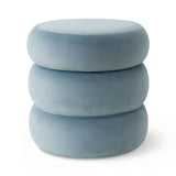 Mellow Modern Round Velvet Ottoman With Storage