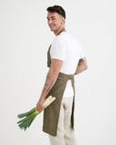 Men's linen apron in Dark green