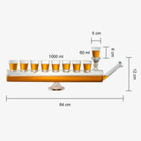 Menorah Decanter Set - Decanter & 8 Piece Shot Glass Set - 34 OZ