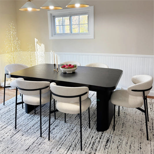 Merida Upholstered Dining Chair With Metal Legs (Set of 2)