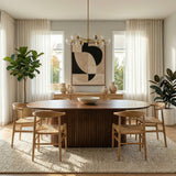 Merlin Oval Walnut Dining Table
