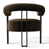 Mia Modern Velvet Accent Chair with Arms (1-Piece)