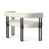 Mia 48.5" Modern Velvet Bench Loveseat