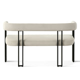 Mia 48.5" Modern Velvet Bench Loveseat