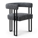 Mia Upholstered Tweed Dining Chair with Arms (Set of 2)