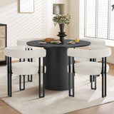 Mia Upholstered Chenille Dining Chair with Arms (Set of 2)