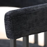 Mia Upholstered Chenille Dining Chair with Arms (Set of 2)