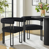 Mia Velvet Dining Chair with Arms (Set of 2)