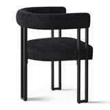 Mia Upholstered Chenille Dining Chair with Arms (Set of 4)