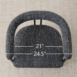 Mia 24" Modern Tweed Counter Stool with Arms (1-piece)