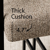 Mia 24" Modern Tweed Counter Stool with Arms (1-piece)