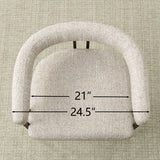 Mia 24" Modern Tweed Counter Stool with Arms (1-piece)