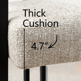 Mia 24" Modern Tweed Counter Stool with Arms (1-piece)