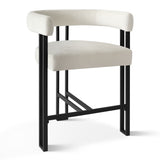 Mia 24" Modern Velvet Counter Stool with Arms (Set of 3)