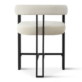 Mia 24" Modern Velvet Counter Stool with Arms (Set of 3)