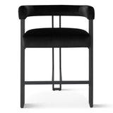 Mia 24" Modern Velvet Counter Stool with Arms (Set of 2)