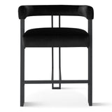 Mia 24" Modern Velvet Counter Stool with Arms (Set of 3)